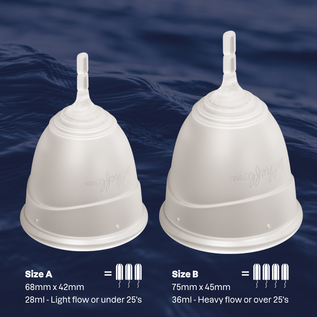 Intheflow Menstrual Cups, Twin pack. For light and heavy flows